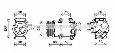 AVA QUALITY COOLING fdk571 -  Компрессор, кондиционер
